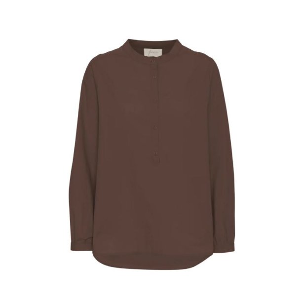 Frau Madrid skjorte - Coffe Quartz Brown