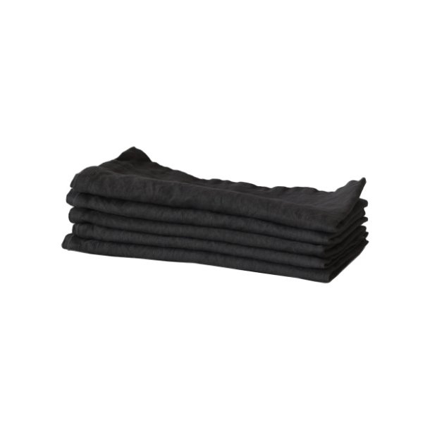 Linen napkin - carbon