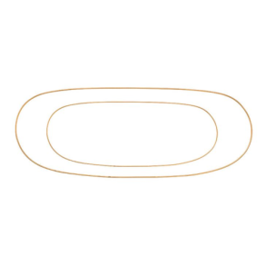 Ovale dekorations ringe - golden