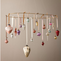 Ovale dekorations ringe - golden