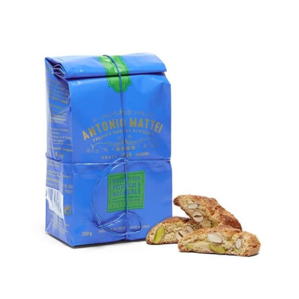 Italienske Pistacie &amp; Mandel Cantucci - 250 g