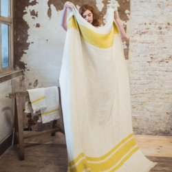 The Belgian Towel Fouta � Mustard Stripe