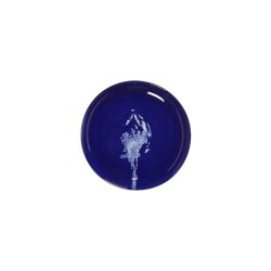 Plate XS dark blue - artichoke white feast