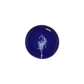 Plate XS dark blue - artichoke white feast