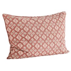 Printed Cushion - old rosa, ecru, antracit