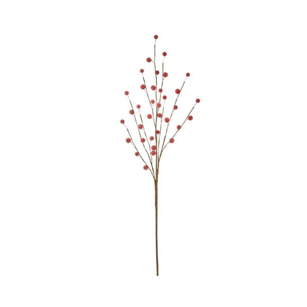Frosted Ilex Berry Branch - Scarlet