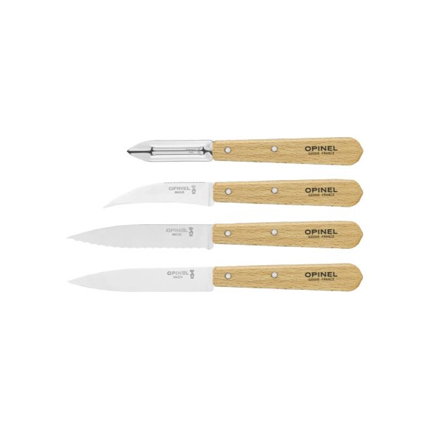 Opinel Essentials Knivs�t � 4 dele � Natural Beech