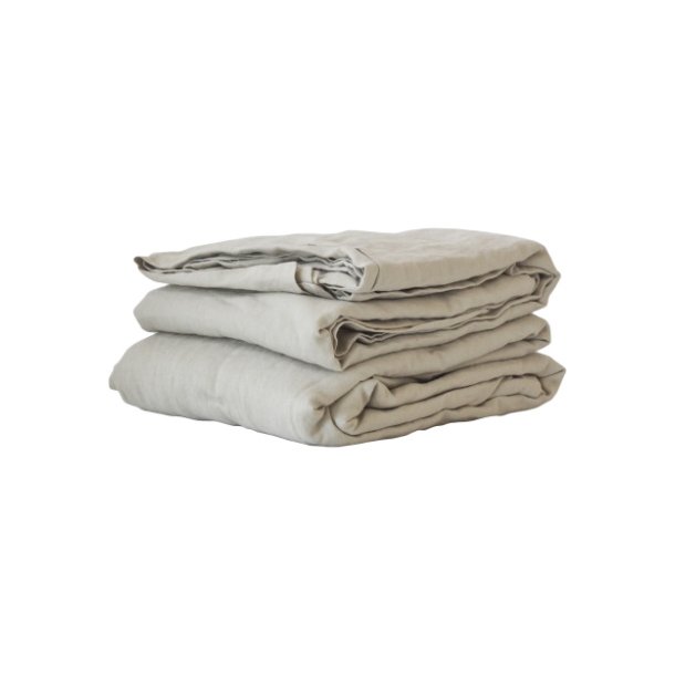 Linen table cloth - warm grey