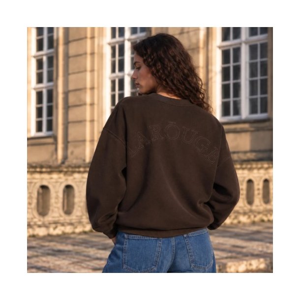 Silvia Sweatshirt w. Logo � Dark Brown