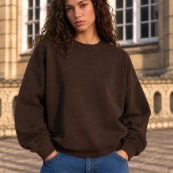 Silvia Sweatshirt w. Logo � Dark Brown