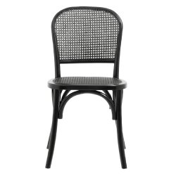 Wicky spisebordsstol med flet - sort