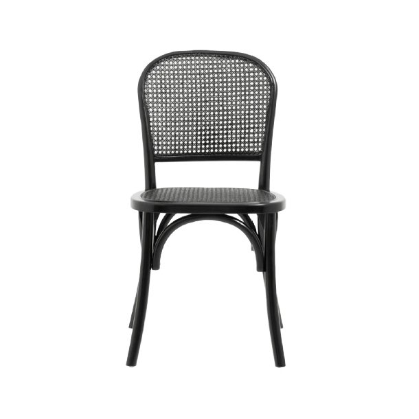 Wicky spisebordsstol med flet - sort