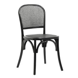 Wicky spisebordsstol med flet - sort