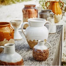 Stoneware vase  - chokolade