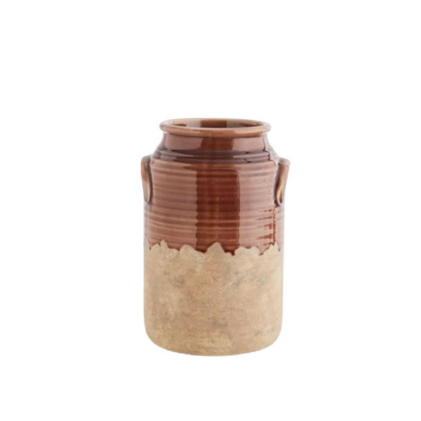 Stoneware vase  - chokolade