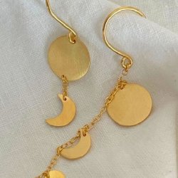 Sun and Moon Earring  Single