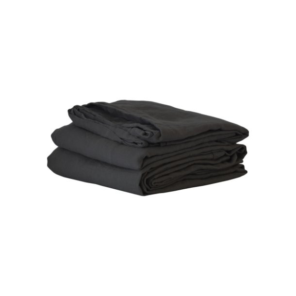 Linen table cloth - carbon