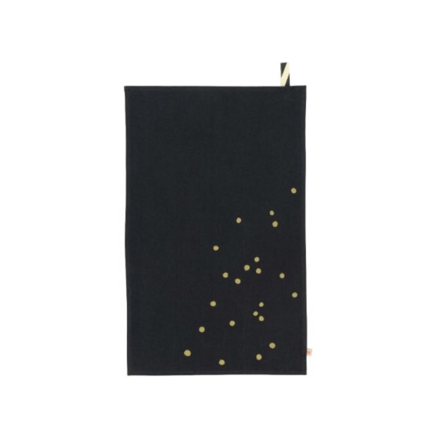 Kitchen Towel dots - caviar 