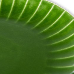 The emeralds ceramic dinner plate ribbed - green