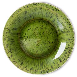 The emeralds ceramic dinner plate - spotted green