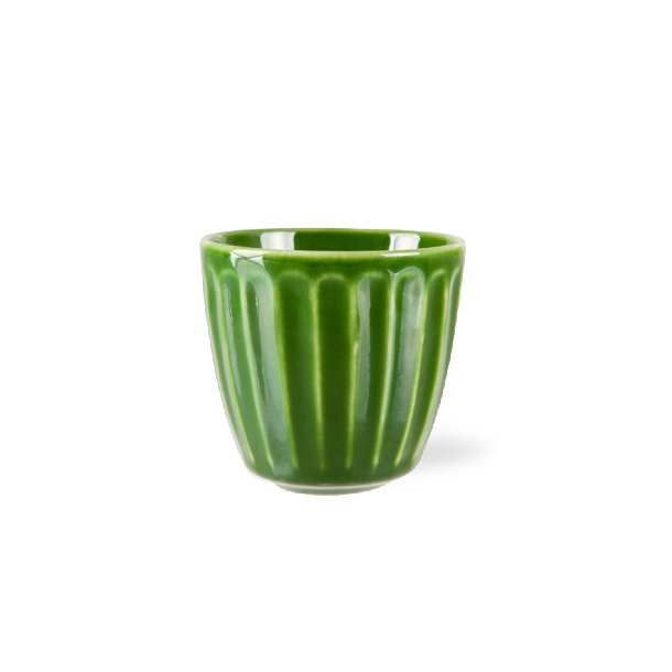 The emeralds ceramic mug - ribbed green