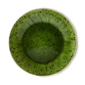 The emeralds ceramic side plate - spotted green