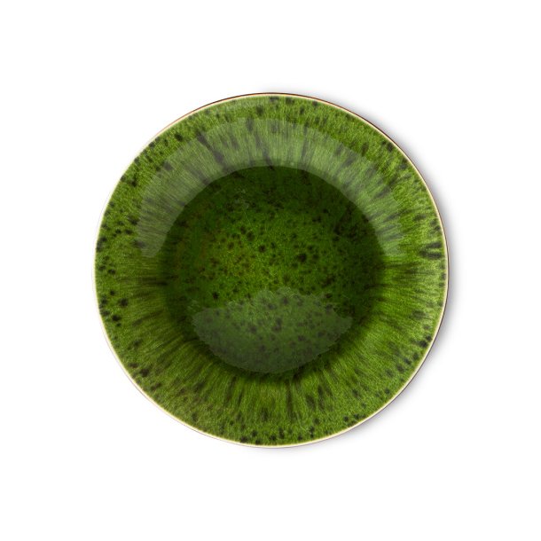 The emeralds ceramic side plate - spotted green