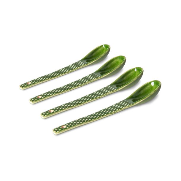 The emeralds ceramic spoon - textured green