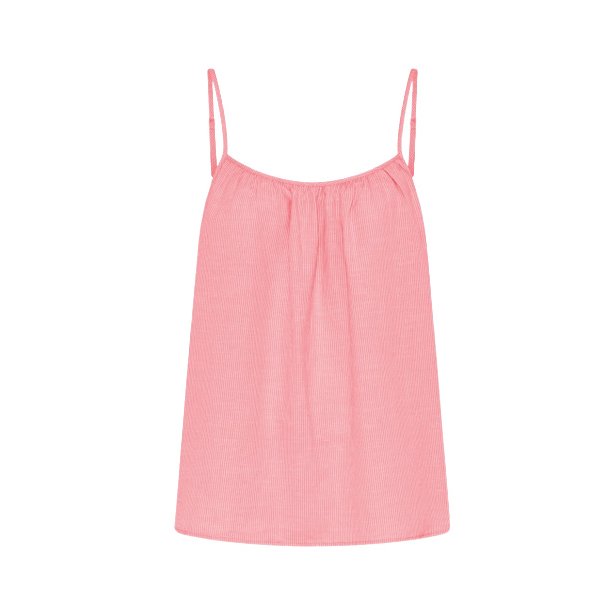Frau Vancouver top - Hot Coral Stripe