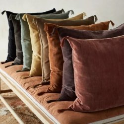 Velvet Cushion - dark rose