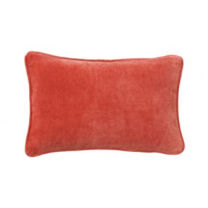 Velour pude - velvet terracotta